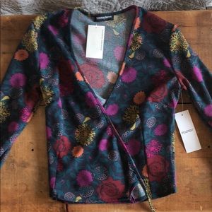 American apparel women’s wrap top